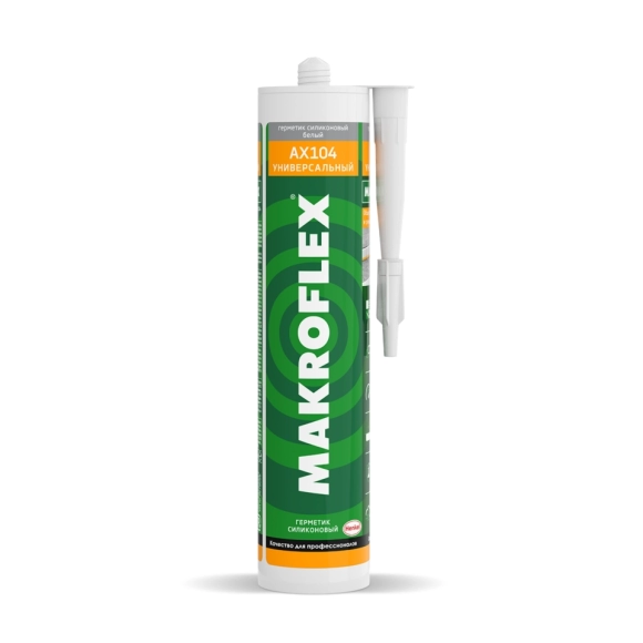 Герметик силиконовый Makroflex AX104 универсальный, белый (0,29 л)