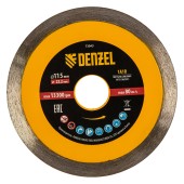 Диск алмазный отрезной 115 х 22,2 мм, сплошной, супертонкий, горячий пресс, мокрое резание// Denzel Диск алмазный отрезной 115 х 22,2 мм, сплошной, супертонкий, горячий пресс, мокрое резание// Denzel