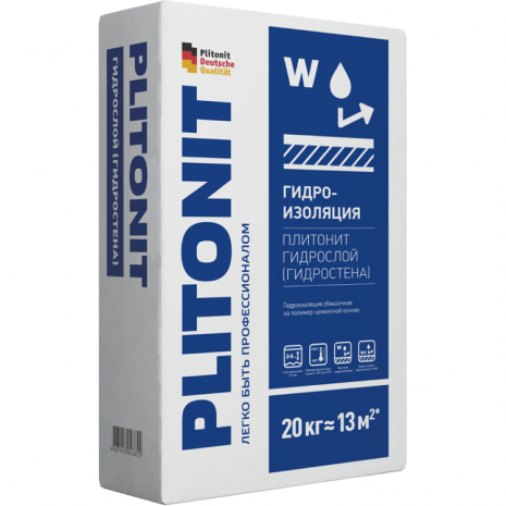 Гидроизоляция жесткая Plitonit Гидрослой 20 кг