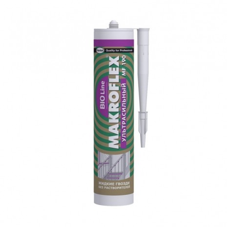 Клей ультрасильный Makroflex Bio Line MF190, прозрачный (0,28 кг)