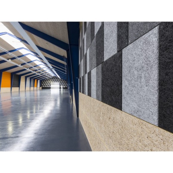 Панель акустическая "Фиброплан" f1,5 2400х600х20мм К5 (фаска неокрашенная, цемент белый)