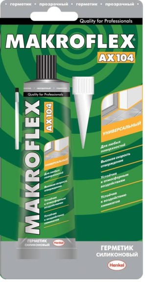 Герметик силиконовый Makroflex AX104 универсальный, бесцветный (85 мл)