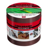 Лента герметизирующая Nicoband 10000х150 мм коричневая самоклеящаяся Лента герметизирующая Nicoband 10000х150 мм коричневая самоклеящаяся