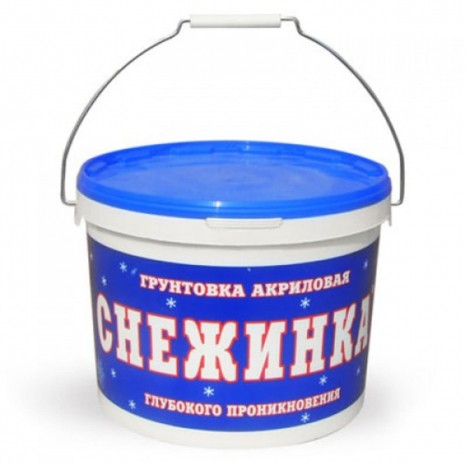 Грунтовка акриловая глубокого проникновения Снежинка 10 л