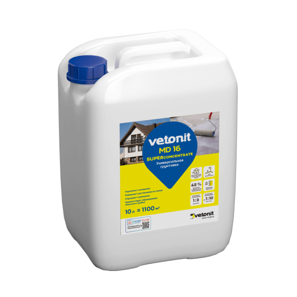 Грунтовка Weber Vetonit MD 16 суперконцентрат 10 л