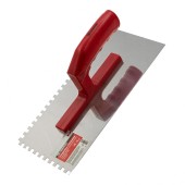 Гладилка из нержавеющей стали, 280 х 130 мм, зеркальная полировка, пластмассовая ручка, зуб 6 х 6 мм Matrix Гладилка из нержавеющей стали, 280 х 130 мм, зеркальная полировка, пластмассовая ручка, зуб 6 х 6 мм Matrix