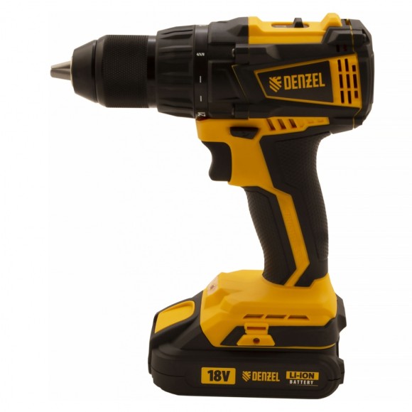 Дрель-шуруповерт аккумуляторная, бесщет. BLDL-IB-18-02, Li-Ion, 18 В, 2 акк.// Denzel Дрель-шуруповерт аккумуляторная, бесщет. BLDL-IB-18-02, Li-Ion, 18 В, 2 акк.// Denzel