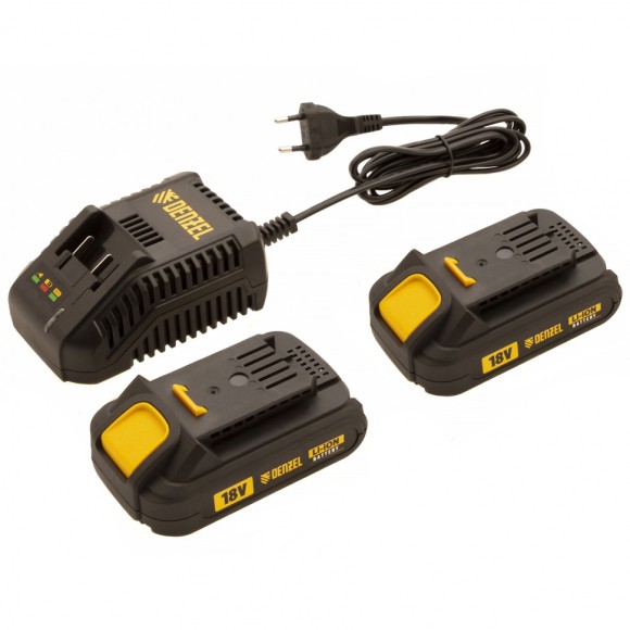 Дрель-шуруповерт аккумуляторная, бесщет. BLDL-IB-18-02, Li-Ion, 18 В, 2 акк.// Denzel Дрель-шуруповерт аккумуляторная, бесщет. BLDL-IB-18-02, Li-Ion, 18 В, 2 акк.// Denzel