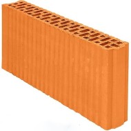 Керамический блок теплая керамика 8 крас. рифл. Рабоч/ щел. Wienerberger (Porotherm)