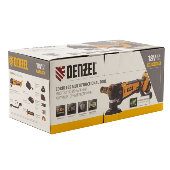 Многофункциональный инструмент аккумуляторный MTL-IB-18-02, Li-Ion, 18 В, 1.5 А*ч Denzel Многофункциональный инструмент аккумуляторный MTL-IB-18-02, Li-Ion, 18 В, 1.5 А*ч Denzel