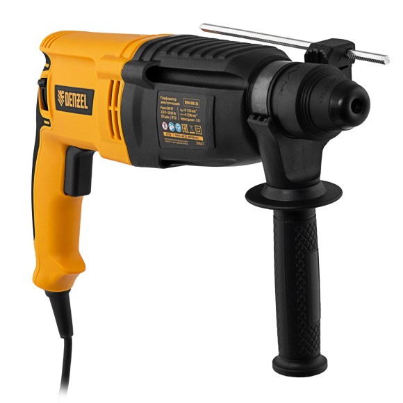 Перфоратор электрический RHH-800-26, SDS-plus, 800 Вт, 3 Дж, 3 плюс 1 реж.// Denzel Перфоратор электрический RHH-800-26, SDS-plus, 800 Вт, 3 Дж, 3 плюс 1 реж.// Denzel