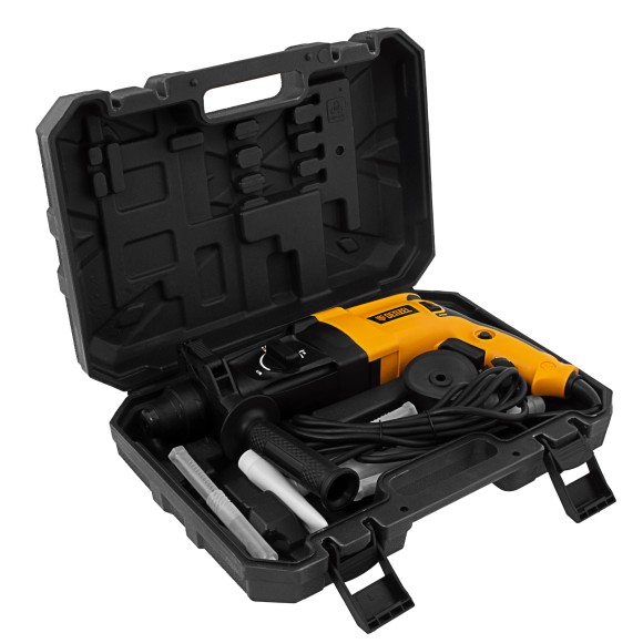 Перфоратор электрический RHH-800-26, SDS-plus, 800 Вт, 3 Дж, 3 плюс 1 реж.// Denzel Перфоратор электрический RHH-800-26, SDS-plus, 800 Вт, 3 Дж, 3 плюс 1 реж.// Denzel