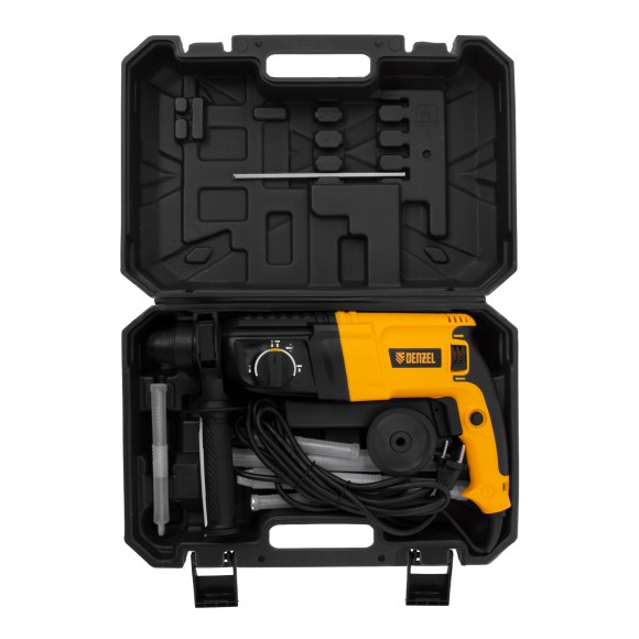 Перфоратор электрический RHH-800-26, SDS-plus, 800 Вт, 3 Дж, 3 плюс 1 реж.// Denzel Перфоратор электрический RHH-800-26, SDS-plus, 800 Вт, 3 Дж, 3 плюс 1 реж.// Denzel