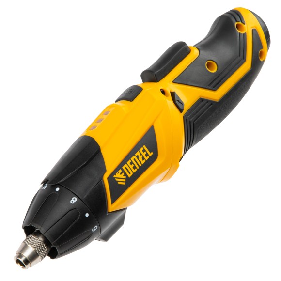 Отвертка аккумуляторная CSL-3.6-01, Li-Ion, 3.6 В, 1.3 А*ч, 200 об/мин, с аксессуарами Denzel Отвертка аккумуляторная CSL-3.6-01, Li-Ion, 3.6 В, 1.3 А*ч, 200 об/мин, с аксессуарами Denzel