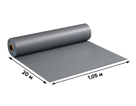 ПВХ мембрана LOGICROOF V-RP, 1,5 мм (2,10 х 20 м), серый