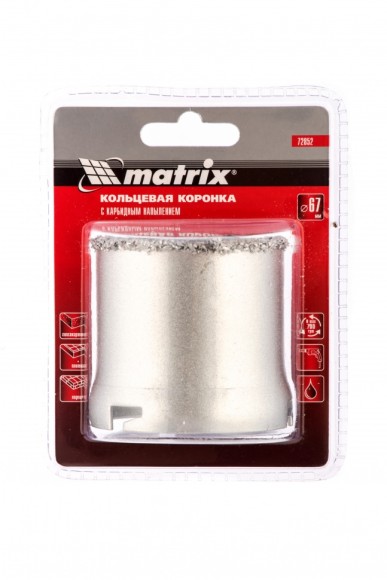 Кольцевая коронка с карбидным напылением, 67 мм Matrix Кольцевая коронка с карбидным напылением, 67 мм Matrix