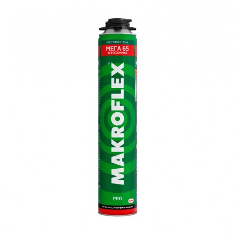 Пена монтажная Makroflex Mega 65 Pro, всесезонная, 0,85 л