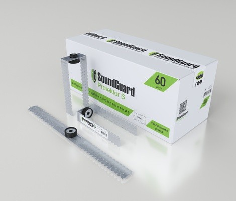 Виброизоляционный подвес SoundGuard Protektor S для профиля 60x27
