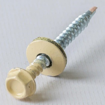 Саморез кровельный 4,8х50 RAL 1014 слоновая кость, 150 шт KRcwZDK Yoko