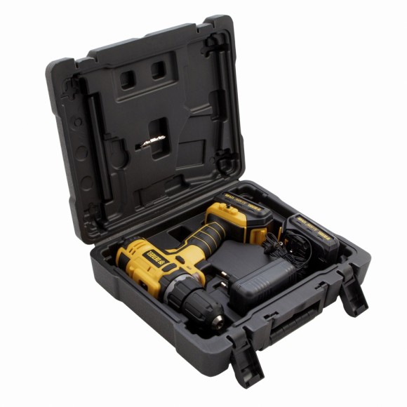 Дрель-шуруповерт аккумуляторная CDL-12-02, Li-Ion, 12 В, 1.5 А*ч, 2 аккумулятора Denzel Дрель-шуруповерт аккумуляторная CDL-12-02, Li-Ion, 12 В, 1.5 А*ч, 2 аккумулятора Denzel