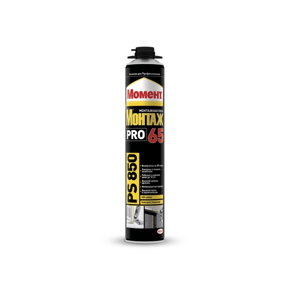Монтажная пена Момент Монтаж PRO 65 PS850, 850 мл