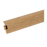 Плинтус Ideal Комфорт, с кабель-каналом, дуб коньячный, 55 мм х 2,5 м