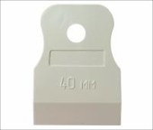 Шпатель резиновый 40 мм, белый, эконом