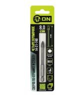 ON Сверло по керамике и стеклу твердосплавное, 8,0х80мм, шестигранный хвостовик