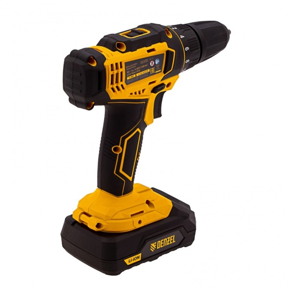 Дрель-шуруповерт аккумуляторная CDL-18-01CB, Li-Ion, 18 В, 1 аккумулятор Denzel Дрель-шуруповерт аккумуляторная CDL-18-01CB, Li-Ion, 18 В, 1 аккумулятор Denzel