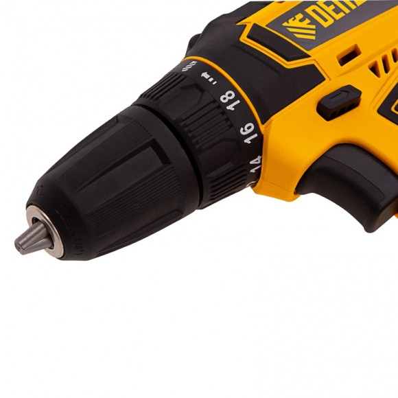 Дрель-шуруповерт аккумуляторная CDL-18-01CB, Li-Ion, 18 В, 1 аккумулятор Denzel Дрель-шуруповерт аккумуляторная CDL-18-01CB, Li-Ion, 18 В, 1 аккумулятор Denzel