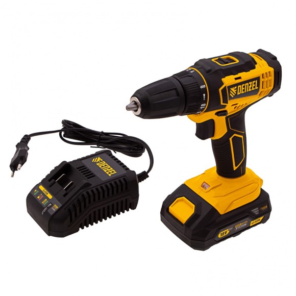 Дрель-шуруповерт аккумуляторная CDL-18-01CB, Li-Ion, 18 В, 1 аккумулятор Denzel Дрель-шуруповерт аккумуляторная CDL-18-01CB, Li-Ion, 18 В, 1 аккумулятор Denzel