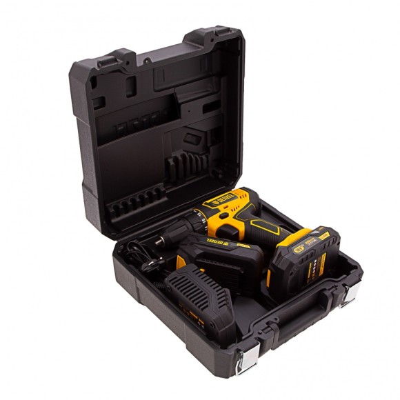 Дрель-шуруповерт аккумуляторная CDL-18-02BM, Li-Ion, 18 В, 2 аккумулятор Denzel Дрель-шуруповерт аккумуляторная CDL-18-02BM, Li-Ion, 18 В, 2 аккумулятор Denzel