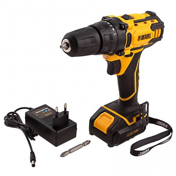 Дрель-шуруповерт аккумуляторная CDL-12-01CB, Li-Ion, 12 В, 1 акк.// Denzel Дрель-шуруповерт аккумуляторная CDL-12-01CB, Li-Ion, 12 В, 1 акк.// Denzel