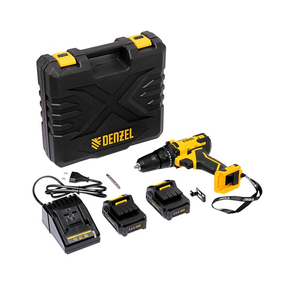 Дрель-шуруповерт аккумуляторная CDL-12-02BM, Li-Ion, 12 В, 2 акк.// Denzel Дрель-шуруповерт аккумуляторная CDL-12-02BM, Li-Ion, 12 В, 2 акк.// Denzel
