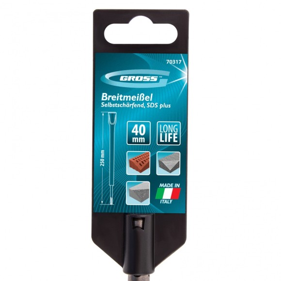 Зубило лопаточное 40 х 250 мм, Pro, SDS Plus Gross Зубило лопаточное 40 х 250 мм, Pro, SDS Plus Gross