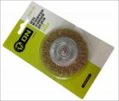 ON Щетка металл. со шпилькой для дрели 75мм (плоская)