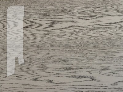 Плинтус шпонированный KARELIA Дуб Concrete Grey 16х60х2500