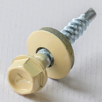 Саморез кровельный 4,8х35 RAL 1014 слоновая кость, 250 шт KRcwZDK Yoko