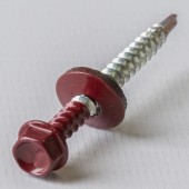 Саморез Yoko кровельный 4,8х50 мм RAL 3005 красный 150 шт/уп Саморез Yoko кровельный 4,8х50 мм RAL 3005 красный 150 шт/уп