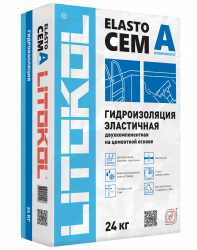 Гидроизоляционный состав LITOKOL ELASTOCEM (А+B) компонент А (мешок 24 кг)
