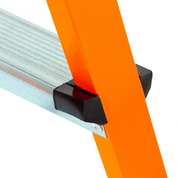 Стремянка, 5 ступеней, стальной профиль, ступени сталь, оранжевая, Россия, Сибртех Стремянка, 5 ступеней, стальной профиль, ступени сталь, оранжевая, Россия, Сибртех