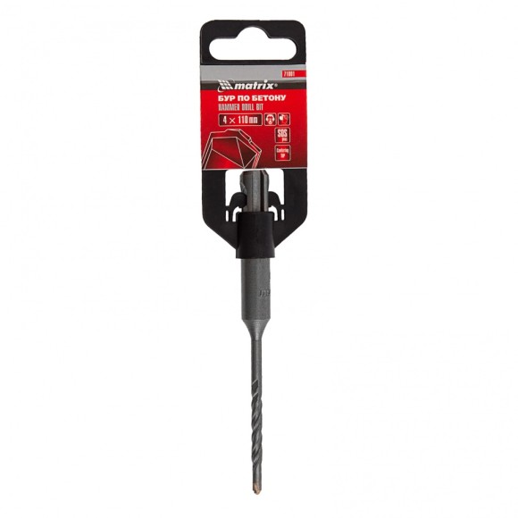 Бур по бетону, 4 x 110 мм, SDS Plus Matrix Бур по бетону, 4 x 110 мм, SDS Plus Matrix