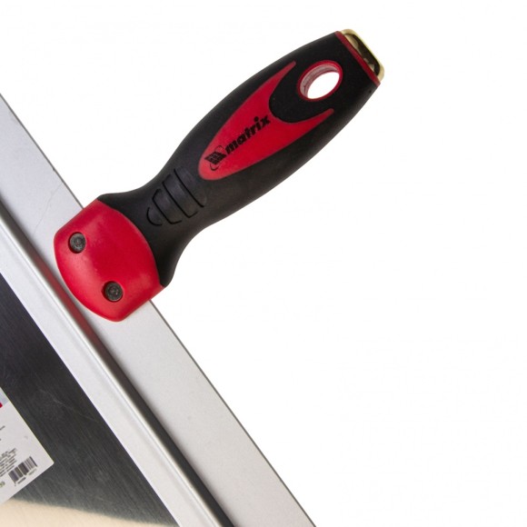 Шпатель фасадный из нержавеющей стали, 350 мм, двухкомпонентная ручка, широкое полотно Matrix Шпатель фасадный из нержавеющей стали, 350 мм, двухкомпонентная ручка, широкое полотно Matrix