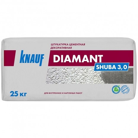 Штукатурка цементная декоративная Knauf Диамант Шуба 3 мм белая 25 кг
