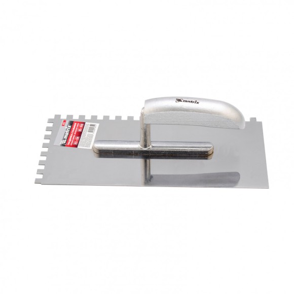 Гладилка из нержавеющей стали, 280 x 130 мм, деревянная ручка, зуб 8 x 8 мм Matrix Гладилка из нержавеющей стали, 280 x 130 мм, деревянная ручка, зуб 8 x 8 мм Matrix