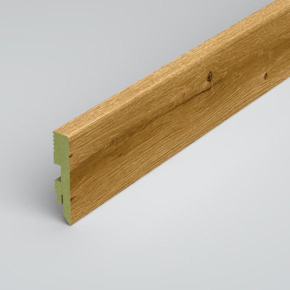 Плинтус МДФ ламинированный водостойкий Green Prestige Дуб Санга 80x16x2000 мм