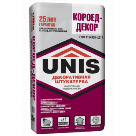 Штукатурка декоративная Unis Короед-Декор 25 кг