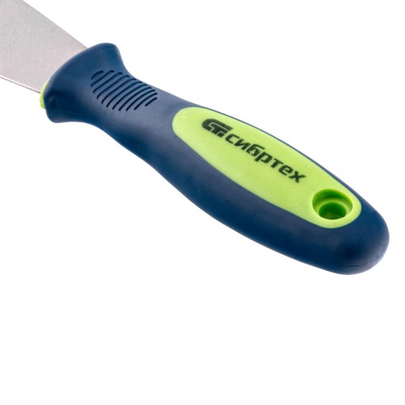 Шпательная лопатка из нержавеющей стали, 40 мм, двухкомпонентная ручка Сибртех Шпательная лопатка из нержавеющей стали, 40 мм, двухкомпонентная ручка Сибртех