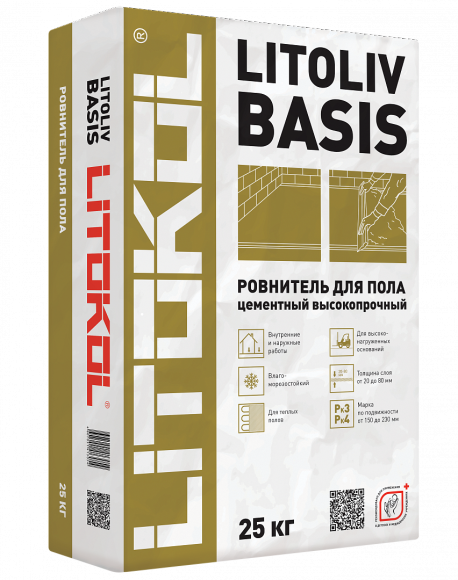 Наливной пол Litokol LITOLIV BASIS  (Ровнитель для полов) 25кг