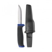 Нож монтажный, лезвие 10 cм, обрезиненная ручка, в ножнах Нож монтажный, лезвие 10 cм, обрезиненная ручка, в ножнах